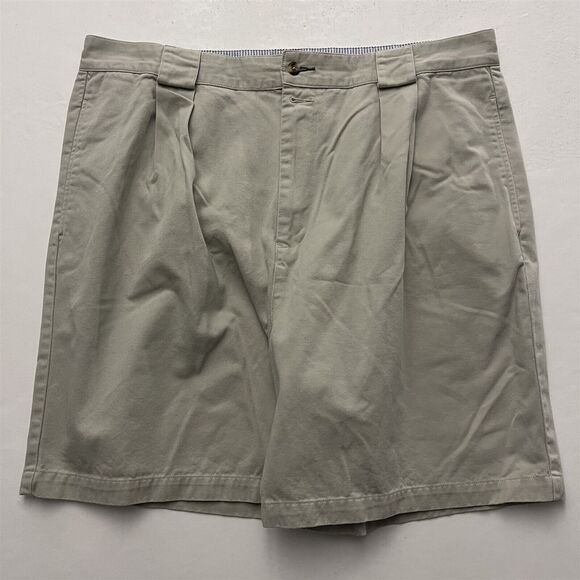 VTG Tommy Hilfiger 38 x 7.5" Stone Pleated Twill Classic Chino‎ Shorts - Picture 1 of 6